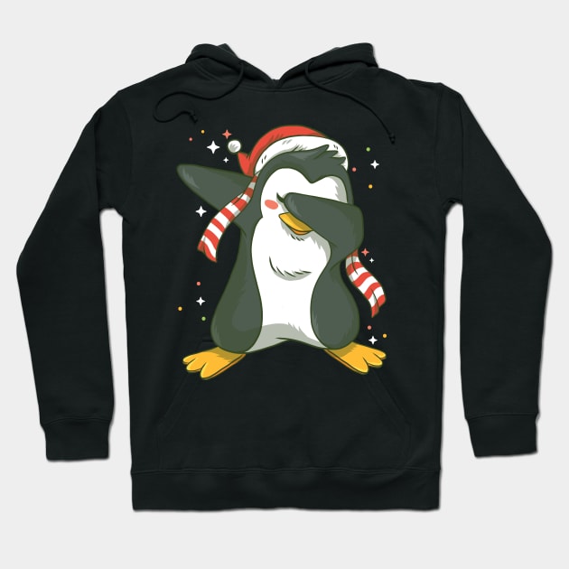 Cute Dabbing Penguin Dab Dance Christmas T-Shirt Hoodie by teepartee